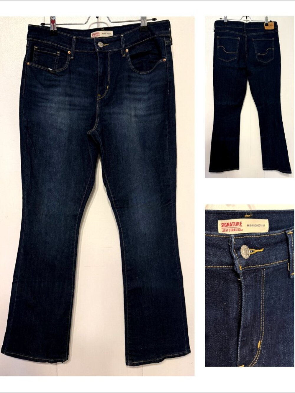 Levi Strauss Signature Mid Rise Bootcut Jeans Dark Wash Women’s